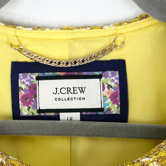 J. Crew Collection Lady Blazer Jacket in English Golden Tweed Size 12 - Picture 7 of 7